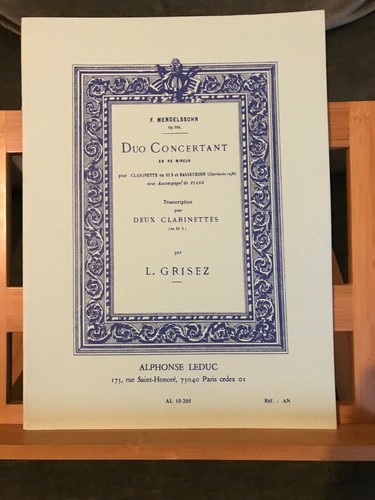 Mendelssohn duo concertant - mendelssohn,