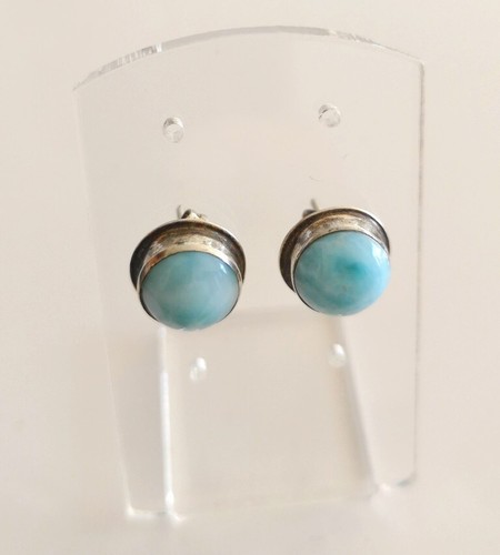 Boucle oreille larimar - boucle, d'oreille