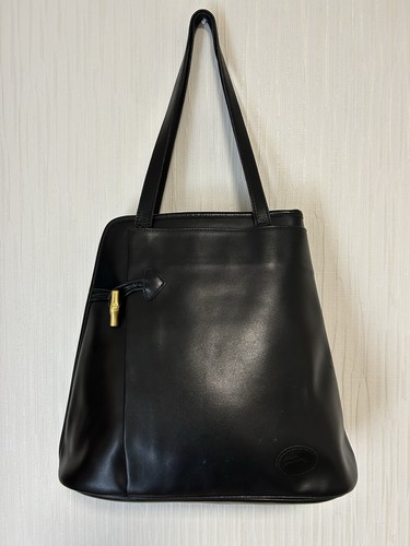 Sac longchamp roseau - cuir, noir