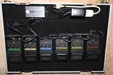 MXR 2000 Series lot, Early 80's Effects pedals mounted, connected in case