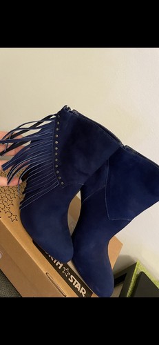 San marina bottines cuir bleu - san,