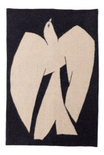 Same Day Klippan Mina Perhonen Dance Blanket Lambswool Black Beige