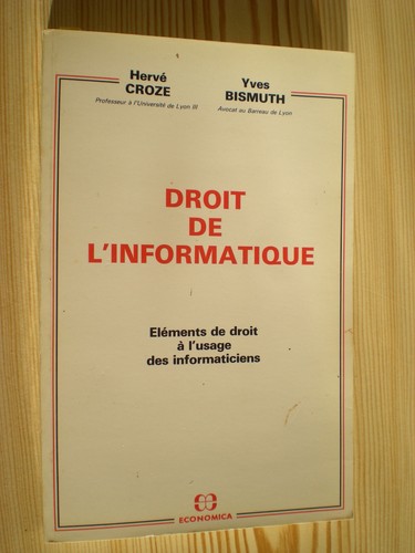Croze droit l informatique - de, l'informatique