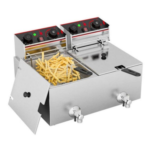 Friteuse électrique double - électrique,