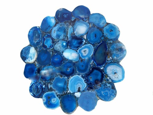 Plateau agate bleue 21 - agate, de
