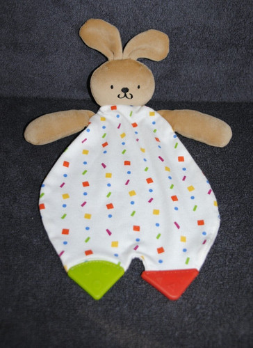 Doudou plat lapin beige - 🍀doudou,