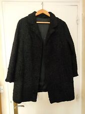 Manteau fourrure agneau astrakan Pelzmodelle Karl Heinz Forkel 80s vintage T38