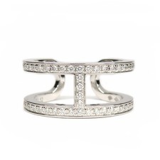 HERMES Ever Chaine d'Ancre MM Ring diamond K18WG US#6~6.5 P0036257