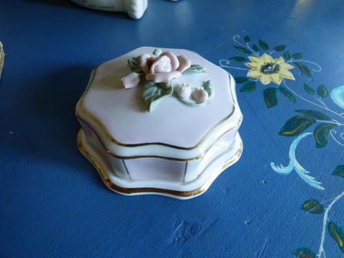Boîte bijoux porcelaine - boîte,