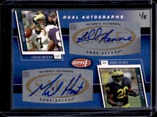 2008 SAGE Aspire Chad Henne Mike Hart Auto Dual #1/5 Wolverines