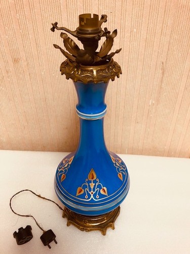 Ancien pied lampe à - ancien,