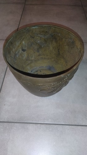 Ancien cache pot - pot, laiton