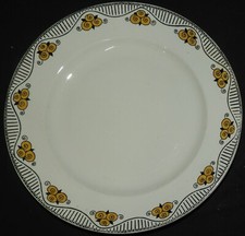 BOCH FRERES LA LOUVIERE " POLA " Art déco 1920-30 : Assiette plate 24.5 cm