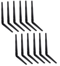 12x Coin D'Étagère Noir