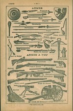 Antique Weapons Book Plate Document 1934 - 1940 or 1946 or 1947
