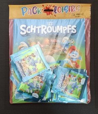 LES SCHTROUMPFS MONDE MAGIQUE BLEU 2023-PACK ALBUM VIDE + 50 POCHETTES - PANINI