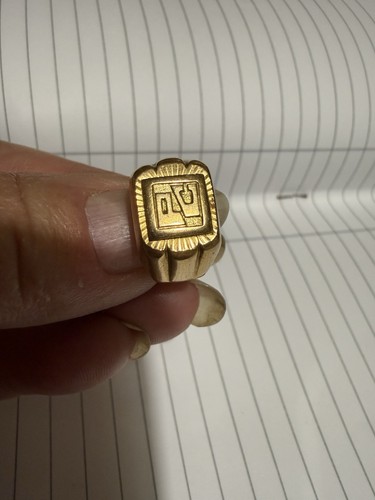 Bague chevalière jaune - bague, en