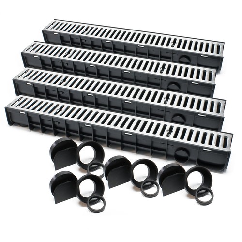 Caniveau 4x1m grille - 4x1m,