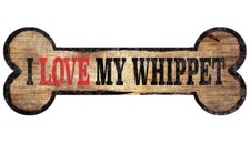 Panneau Whippet - J'Aime Mon