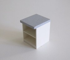 Playmobil modern house - small kitchen furniture shelves white gray 4283