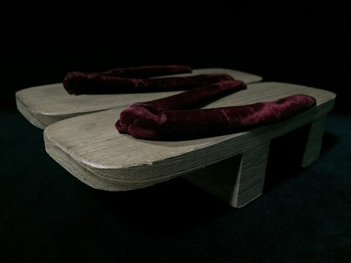 S1652 sandales geta - geta, bois