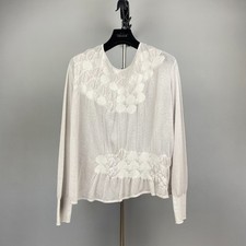 Sarah Pacini Women’s Grey Viscose/Linen Blend Pullover – One Size