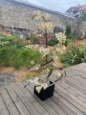 1970′ Sculpture Végétale, Philodendron Par Teychoueres Pour Maison Jansen Paris