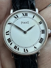 Stunning Piaget 18ct White Gold  Manual Wind Watch 31mm Roman Dial Look