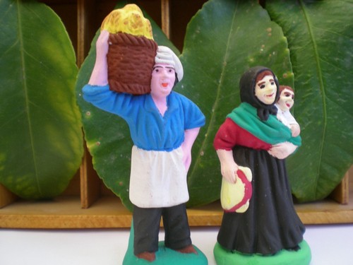 Deux santons escoffier - santons,