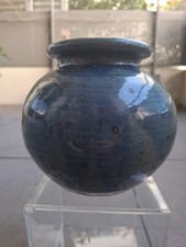 Rare Vase Baudat bleu