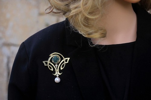 Collier pendentif broche - collier, &broche