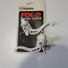 old school NOS white Odyssey RX2 RX-2 brake levers bmx freestyle bike