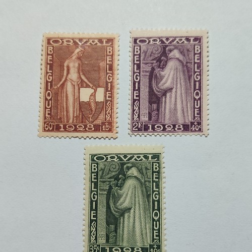 Timbres belgique orval - orval, 1928