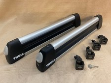 Thule 724 Flat Top 4 Ski Snowboard Roof Rack Carrier Locks Key SquareBar Mounts