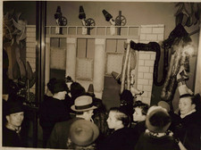 Paris, Toys in the Showcase of&#039;a Christmas Shop, Vintage Press Print