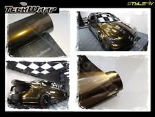 Film vinyle covering noir/or brillant métal 152x30 cm thermoformable adhesif