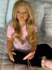 40'' Toddler Girl Reborn Doll Kit Aloenka Hand-Rooted Hair Painted w/ Cloth Body