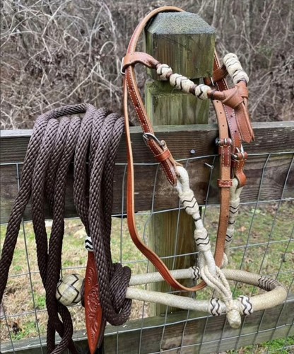 Bitless hackamore rawhide - bitless,