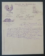 Invoice 1933 CHENIL Griffon Vendée NALLIERS Vendée dog dog Hund illustrated 24