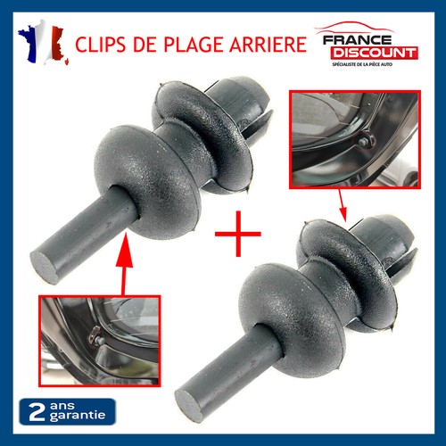 Clip fixation plage arriere - 2x,