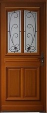 Porte D'entrée Bois Vitrée