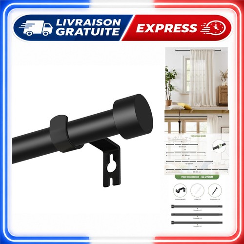 Tringle rideaux noire - tringle,