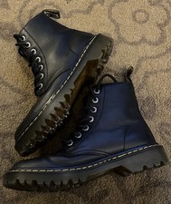 Dr. Doc Martens Luana Combat Lace Up Classic Black Leather Boots Womens Size 6