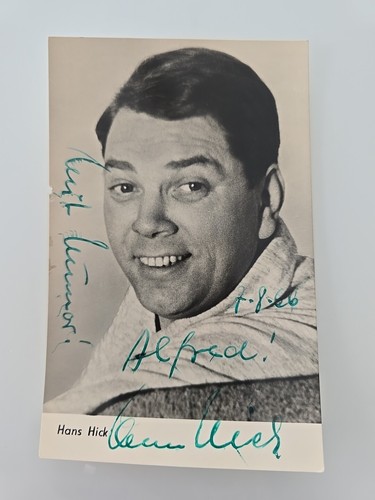Hans hick autographe - autographe, original