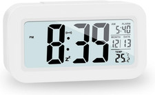 Réveil Digital LCD JOPHEK Horloge Température Date Snooze Voyage Silencieuse
