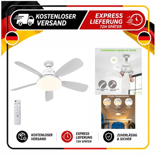 Ventilateur plafond 62cm - plafond,