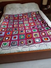 plaid vintage au crochet en