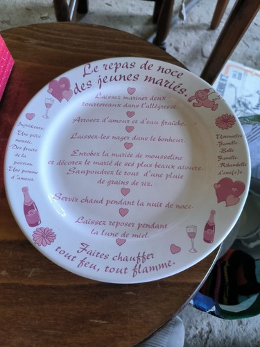 Assiette pour jeunes mariés - assiette,
