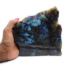 Labradorite une face polie de collection 1100gr 160mm Madagascar