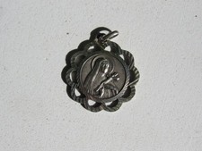 Antique Religious Jewelry - St. Rita Medal - Sterling Silver - 2 Hallmarks